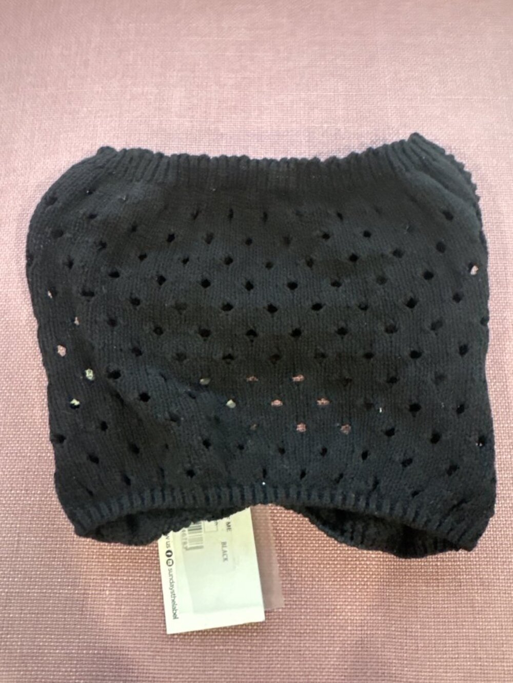 SNDYS X Revolve Whitehaven Top in Black Small New Womens Cut out Cropped Tube Ba - Picture 7 of 8